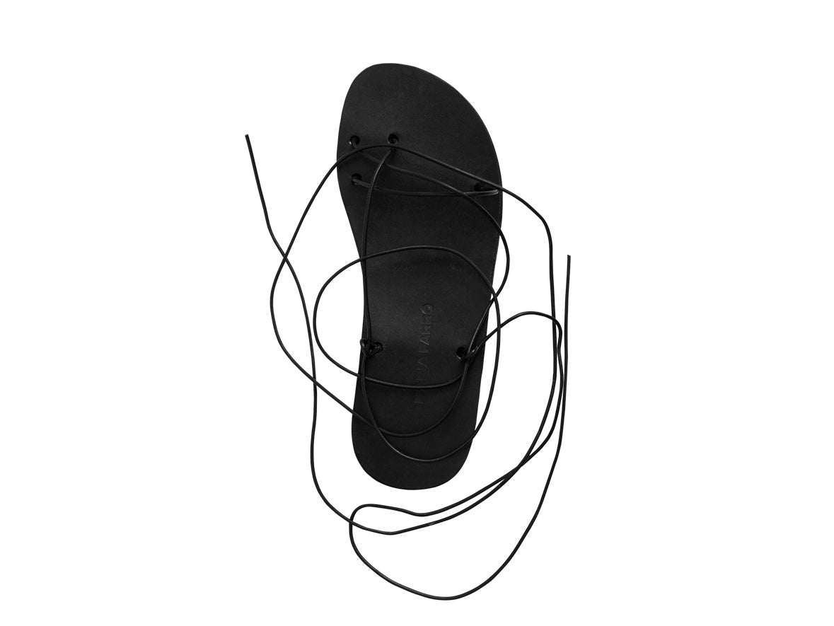 AELIA black leather sandal MARIA FARRO