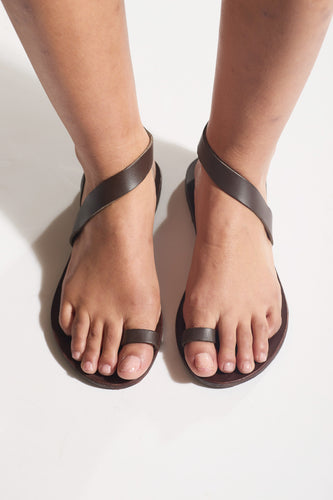 SAMPLE — Leda Sandals dark brown— Size 40
