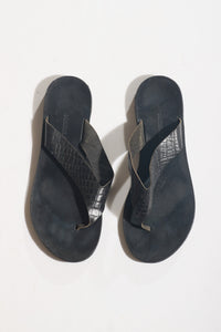 SAMPLE — Mila Flip Flops Croc Leather- Size 40