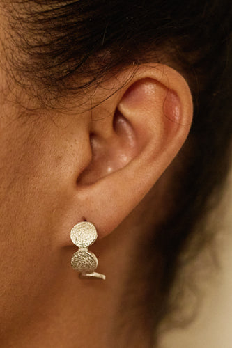 Cora Half Hoops - silver