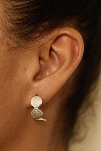 Cora Half Hoops - silver