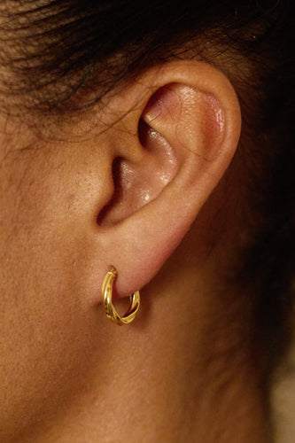 Twist hoops - gold