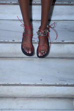 AELIA sandal — black/red