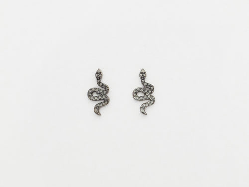 Snake studs — silver