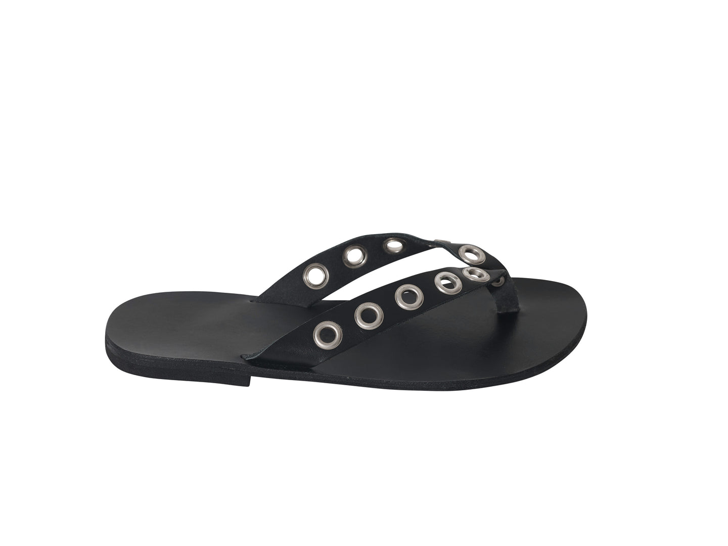 MERA flip flop — black leather