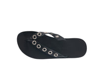 MERA flip flop — black leather