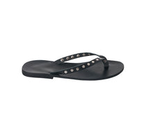 HYDRA flip flop — black leather