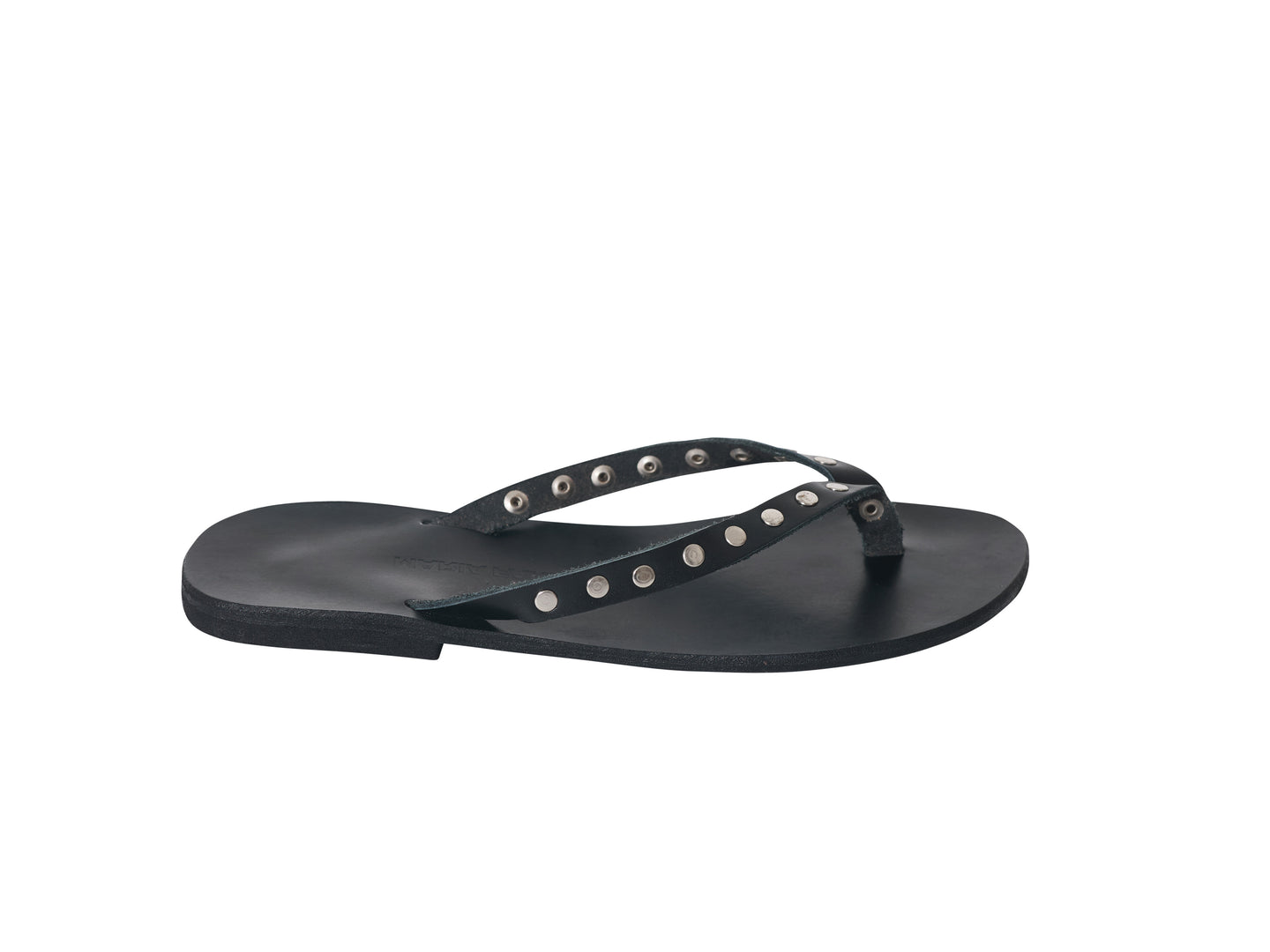 HYDRA flip flop — black leather