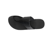 LIMITED EDITION — RAYA flip flop — black croc leather