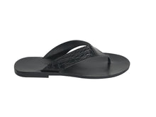 LIMITED EDITION — MILA flip flop — black croc leather