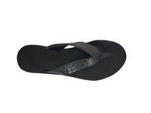 LIMITED EDITION — MILA flip flop — black croc leather