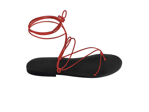 AELIA sandal — black/red