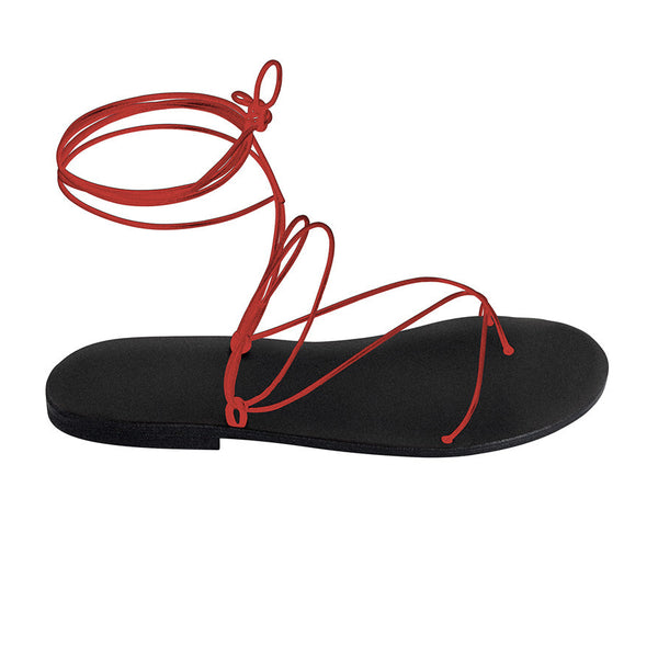AELIA sandal — black/red