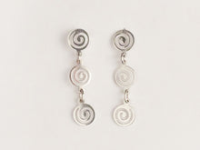 Spiral drop studs— silver