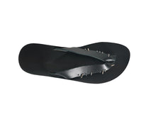 ALEXA flip flop — black leather customised