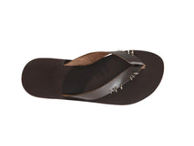 ALEXA flip flop — dark brown leather customised