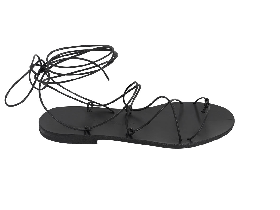 SIA — black leather sandal