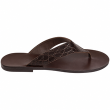 MILA flip flop — dark brown brown croc