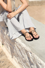 AURORA flip flop — black leather