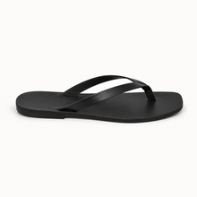 SAPPHO flip flops — black leather