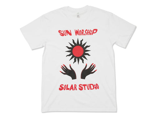 SUN WORSHIP kids t-shirt — white