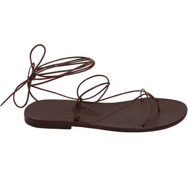AELIA sandal — dark brown leather