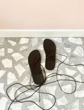 AELIA sandal — dark brown leather