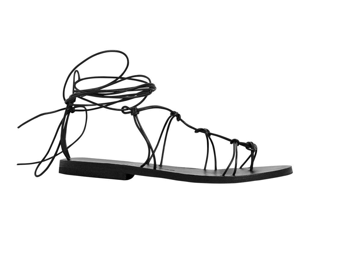 ERINI sandal — black leather – MARIA FARRO