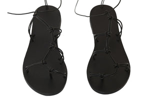 ERINI sandal — black leather