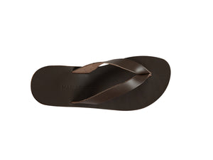 LEX flip flop — dark brown leather