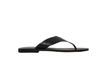 LIMITED EDITION — MILA flip flop — black croc leather